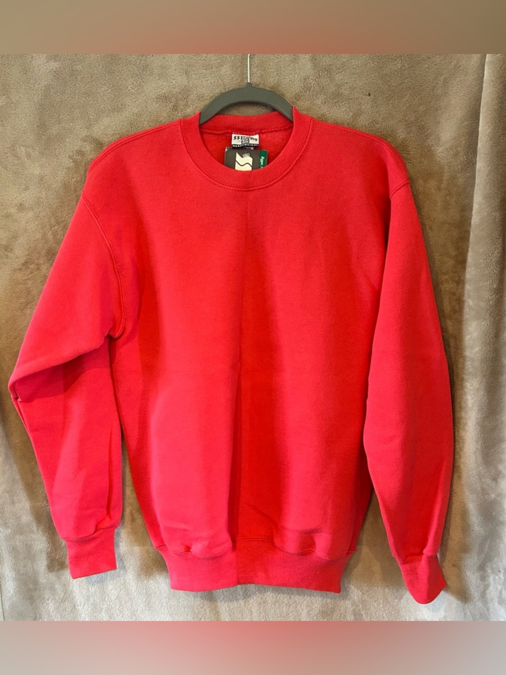NWT Vintage Lee Heavyweight Crewneck Sweatshirt Coral Pink USA Medium